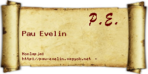 Pau Evelin névjegykártya
